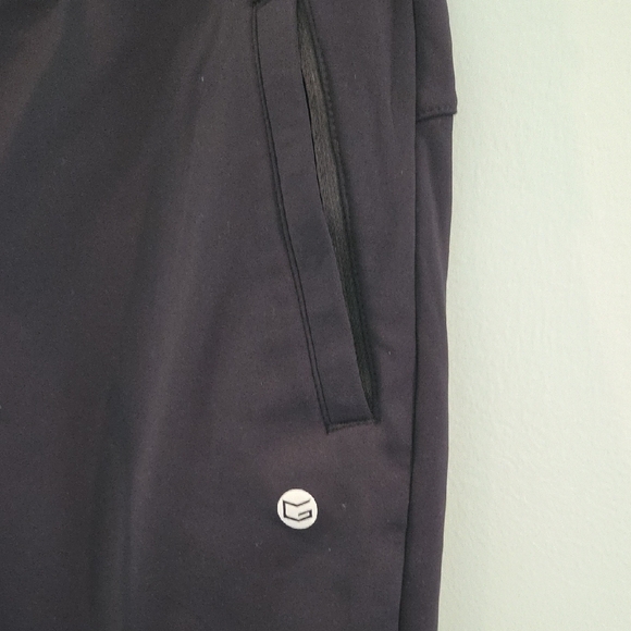 Black Tapered Track Pants with Elastic Cuffs - Picture 8 of 9